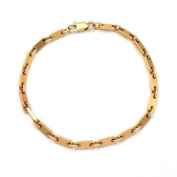 Cartier Figaro Bracelet Chain K18YG 750 Yellow Gold Women's Jewelry