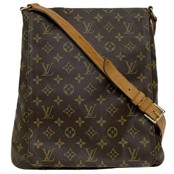 Louis Vuitton Shoulder Bag Musette Brown Monogram M51256 Flap AS0040 LOUIS VUITTON Nume Ladies