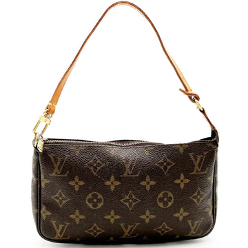 LOUIS VUITTON Pochette Accessory Pouch Monogram Brown PVC Women's M40712