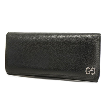 GUCCIAuth ssima Bi-fold Long Wallet Fittings 481727 Men's LongWallet Black