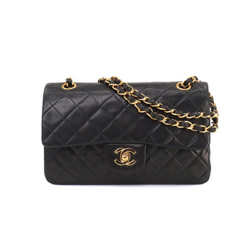 CHANEL Matelasse 23 Chain Shoulder Bag Leather Black A01113 Gold Hardware