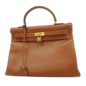 HERMES handbag Kelly 35 〇 Y stamp Ardennes brown gold hardware ladies