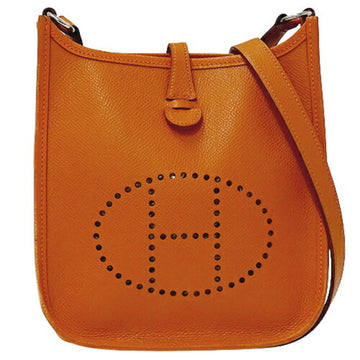 HERMES Bag Women's Shoulder Evelyn TPM Vaux Epson Orange H engraved