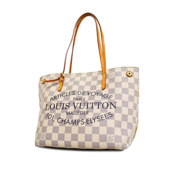 LOUIS VUITTON Tote Bag Damier Azur Hippo PM N41376 White Ladies