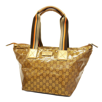 GUCCIAuth  GG Crystal Tote Bag 131230 Women's Tote Bag Brown,Gold