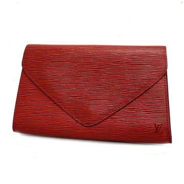 LOUIS VUITTON Clutch Bag Epi Art Deco M52633 Castilian Red Men's Women's