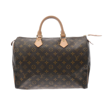 LOUIS VUITTON Monogram Speedy 35 Brown M41524 Women's Canvas Handbag