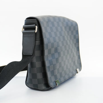 LOUIS VUITTONAuth  Damier Graphite District PM N41028 Men's Shoulder Bag