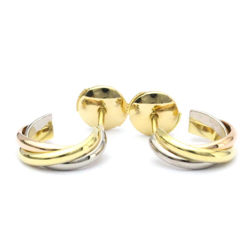 CARTIER Trinity Earrings No Stone Pink Gold [18K],White Gold [18K],Yellow Gold [18K] Half Hoop Earrings Gold