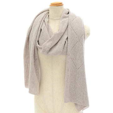 CHANEL Cocomark Large Scarf Gray Cashmere 100% A52333