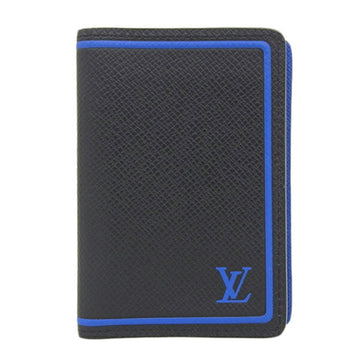 LOUIS VUITTON Taiga Organizer de Poche Bifold Card Case M63329 Black Men's