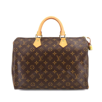 LOUIS VUITTON Monogram Speedy 35 Hand Bag Brown M41524 Gold Hardware