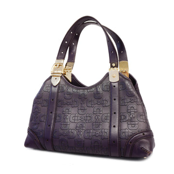 GUCCIAuth  Horsebit Handbag 145761 Women's Leather Purple