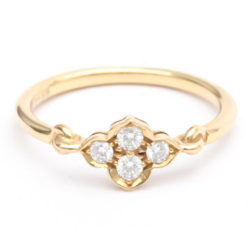 Polished CARTIER Hindu Diamond Ring #51 5 3/4 18K Pink Gold BF553591