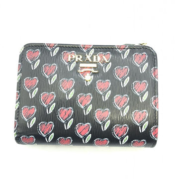 PRADA VITELLO MOVE ・LOVE series heart motif mini wallet