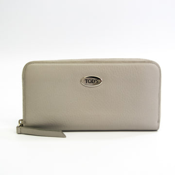 TOD'S Women's Leather Long Bill Wallet [bi-fold] Gray