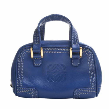 LOEWE Leather Amazona Micro Handbag Pouch Blue Ladies