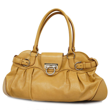 SALVATORE FERRAGAMOAuth  Gancini Handbag Women's Leather Beige