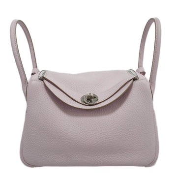 HERMES Lindy 26 Shoulder Bag Mauve Pere Taurillon Women's Men's