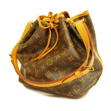 LOUIS VUITTON Shoulder Bag Monogram Petit Noe M42226 Brown Ladies