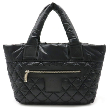 Chanel Coco Coon Small Thoth Tote Bag Handbag Quilting Nylon Leather Black 8610