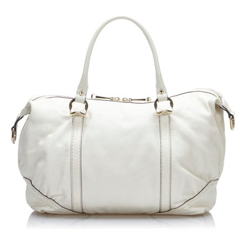 GUCCI Handbag Boston Bag 189892 White Leather Ladies