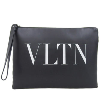 VALENTINO Leather clutch bag second black ladies
