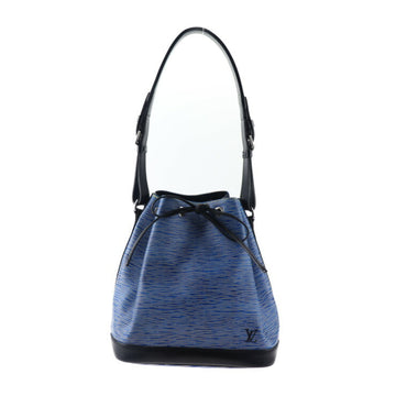 LOUIS VUITTON Petit Noe Epi Denim Shoulder Bag M54636 Leather Blue Black One Tote