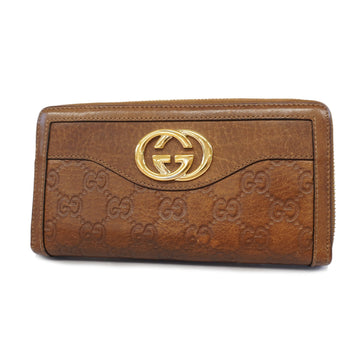 Gucci Long Wallet Gucci Shima 308012 Leather Brown