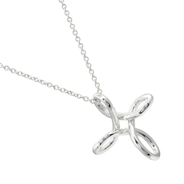 TIFFANY&Co. Open Cross Necklace Silver 925 Approx. 2.83g Women's