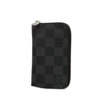 LOUIS VUITTONAuth  Damier Graphite Zippy Coin Purse N63076 Men's Coin Purse/coi