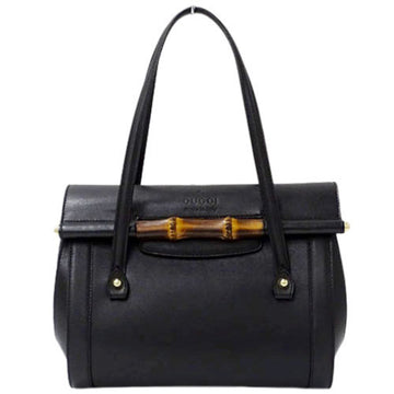 GUCCI Bag Ladies Handbag Tote Bamboo Leather Black 338989