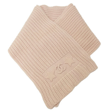 CHANEL muffler ladies cashmere pink