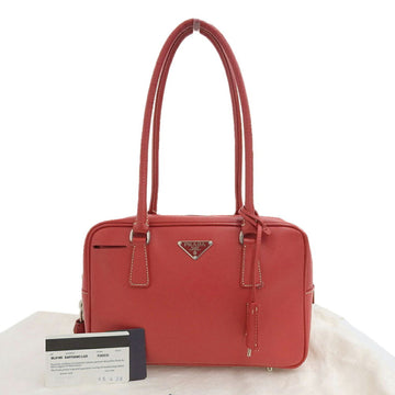 Prada handbag one shoulder bag saffiano red BL0189