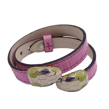 BVLGARI Bracelet Ladies Leather Serpenti Pink