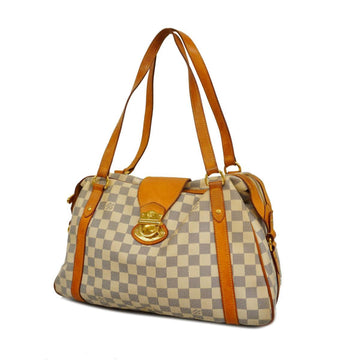 LOUIS VUITTON Shoulder Bag Damier Azur Streza PM N42220 White Ladies