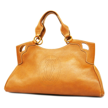 CARTIERAuth  Marcello Handbag Women's Leather Handbag Brown