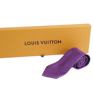 LOUIS VUITTON tie monogram silk 100% men's purple