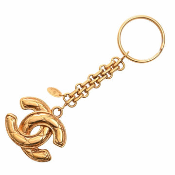 CHANEL Matelasse Coco Mark Key Ring Gold Ladies