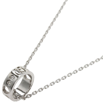 GUCCI Icon Amor 8P Diamond Necklace K18 White Gold Ladies