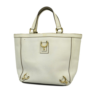 GUCCIAuth  130739 Women's Leather Tote Bag White