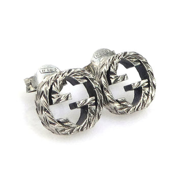 GUCCI Earrings Interlocking G Silver 925 Unisex