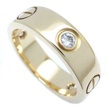 CARTIER Love Ring Half Diamond 3P B4032400 #52 K18YG Yellow Gold 291227