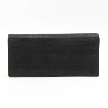 LOEWE Linen 10188978 Men's Leather Long Wallet [bi-fold] Black