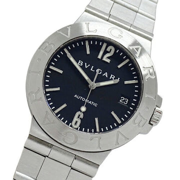 BVLGARI Watch Men's Diagono Sports Date Automatic Winding AT Stainless SS LCV38S Silver Black Polished