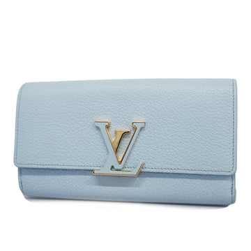 LOUIS VUITTONAuth  Taurillon Portefeuille Capucines Blue Olamp M69060 Women