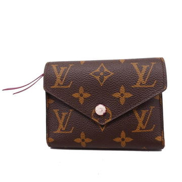 LOUIS VUITTON Trifold Wallet Monogram Portefeuille Victorine M41938 Fuchsia Ladies