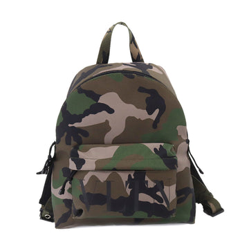 VALENTINO GARAVANI Garavani Camouflage Backpack Rucksack Canvas Khaki Back Pack