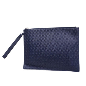 GUCCI Clutch Bag Micro sima 544477 2778 Leather Navy Men's