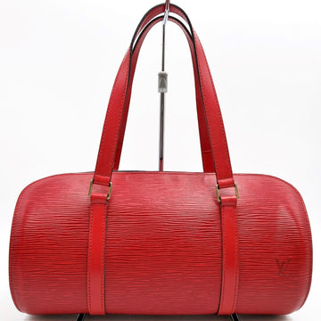 LOUIS VUITTON Soufflo Epi Shoulder Bag Red PVC Women's M52227